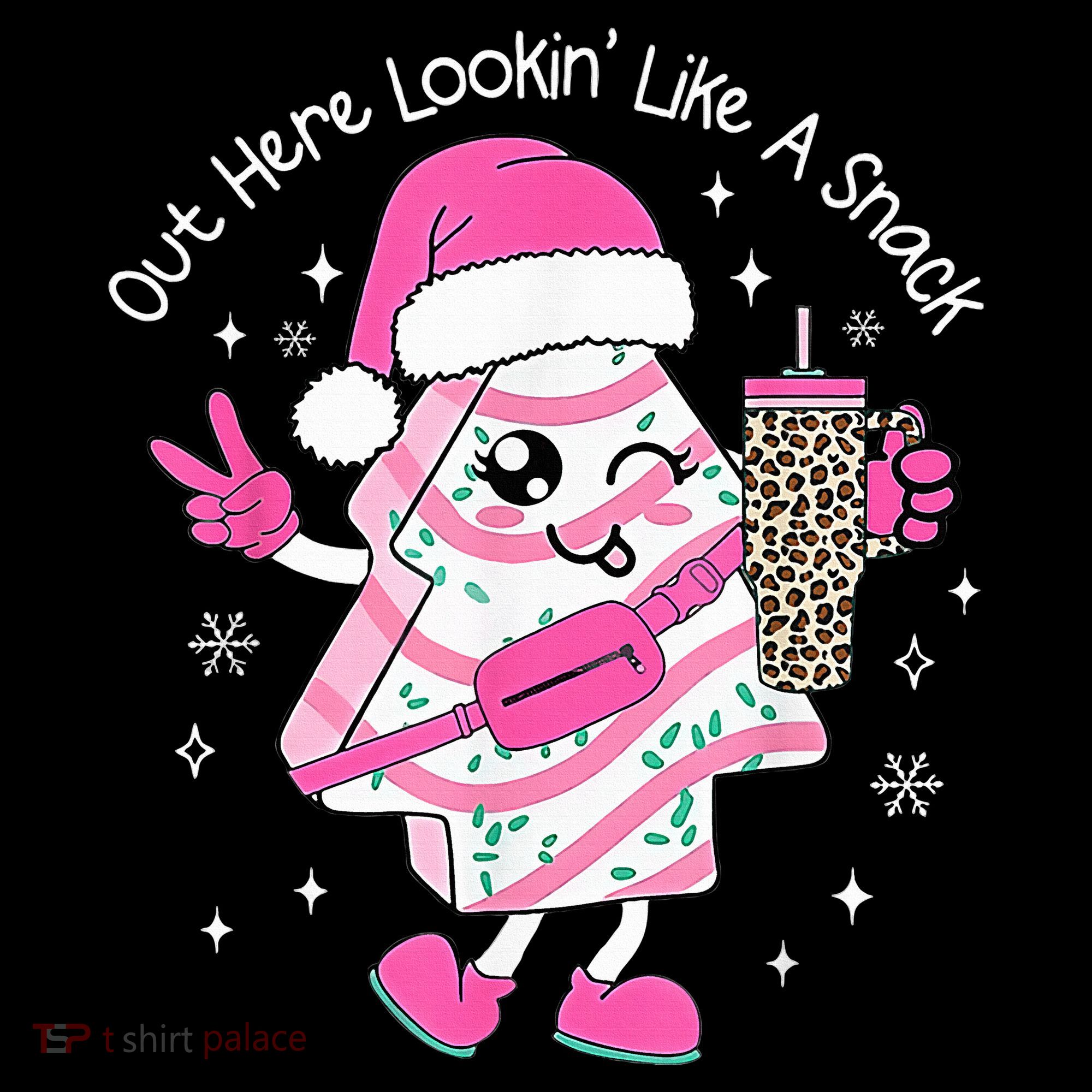 Out Here Looking Like A Snack Cute Boo Jee Xmas Trees Cakes  Women's Hoodie