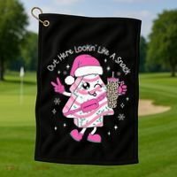 Out Here Looking Like A Snack Cute Boo Jee Xmas Trees Cakes  Golf Towel thumb 1