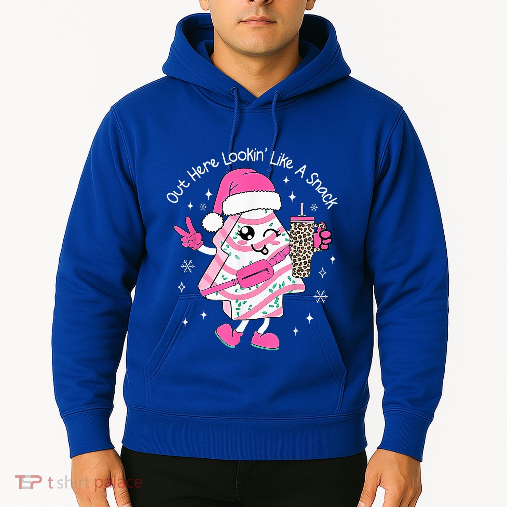 Out Here Looking Like A Snack Cute Boo Jee Xmas Trees Cakes  Hoodie