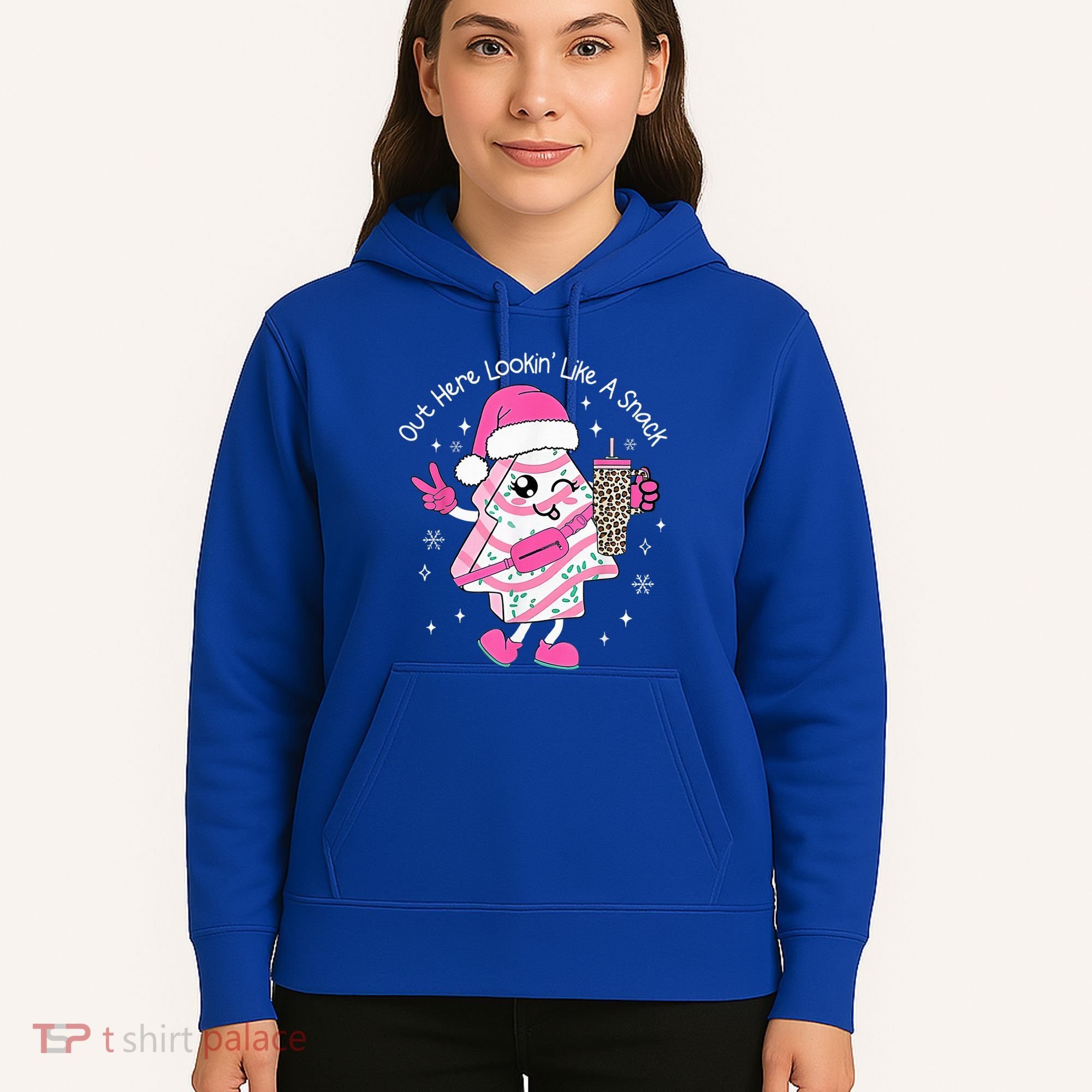 Out Here Looking Like A Snack Cute Boo Jee Xmas Trees Cakes  Hoodie