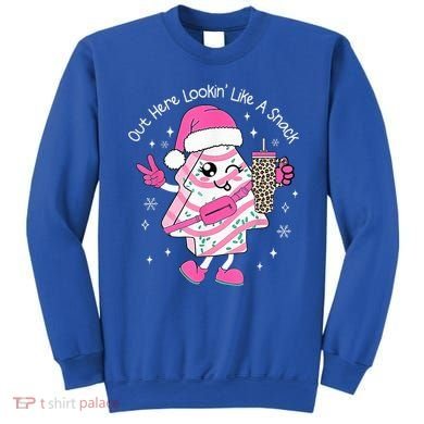 Out Here Looking Like A Snack Cute Boo Jee Xmas Trees Cakes  Sweatshirt
