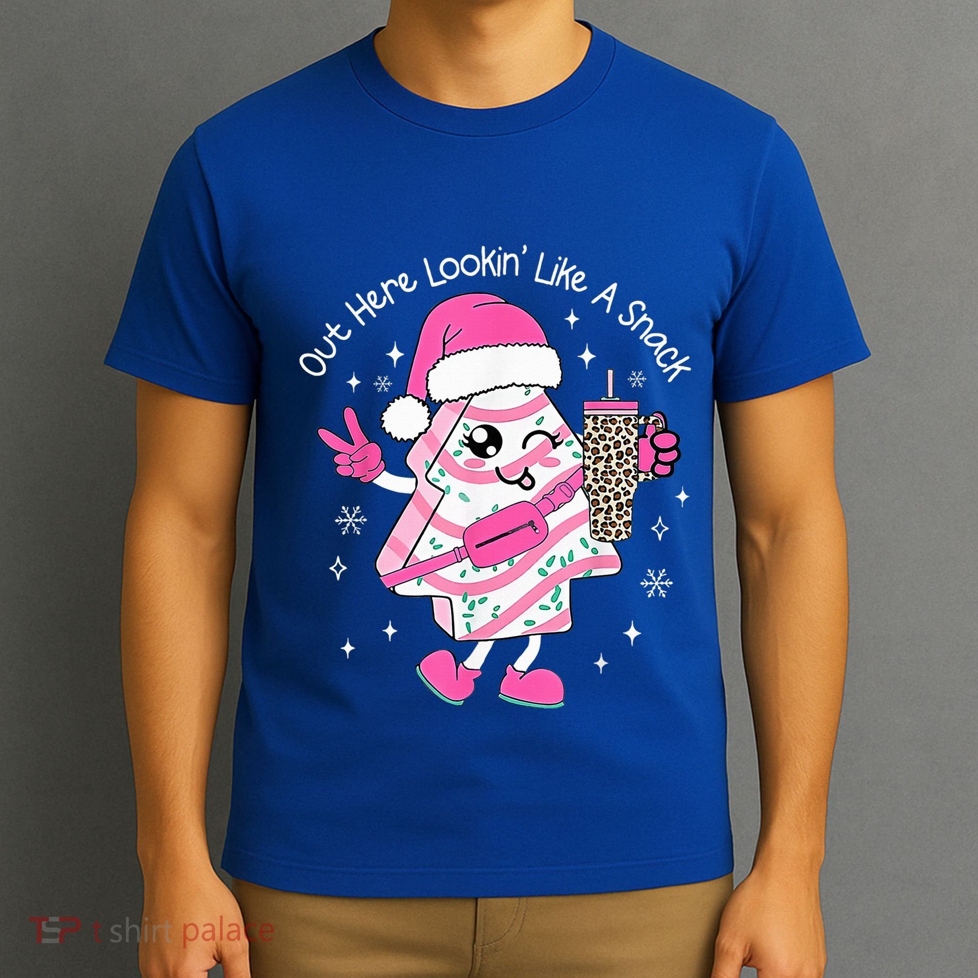 Out Here Looking Like A Snack Cute Boo Jee Xmas Trees Cakes  T-Shirt