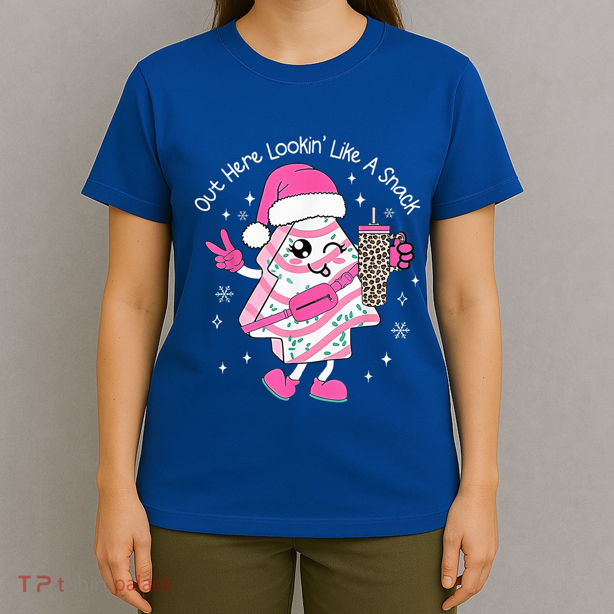 Out Here Looking Like A Snack Cute Boo Jee Xmas Trees Cakes  T-Shirt