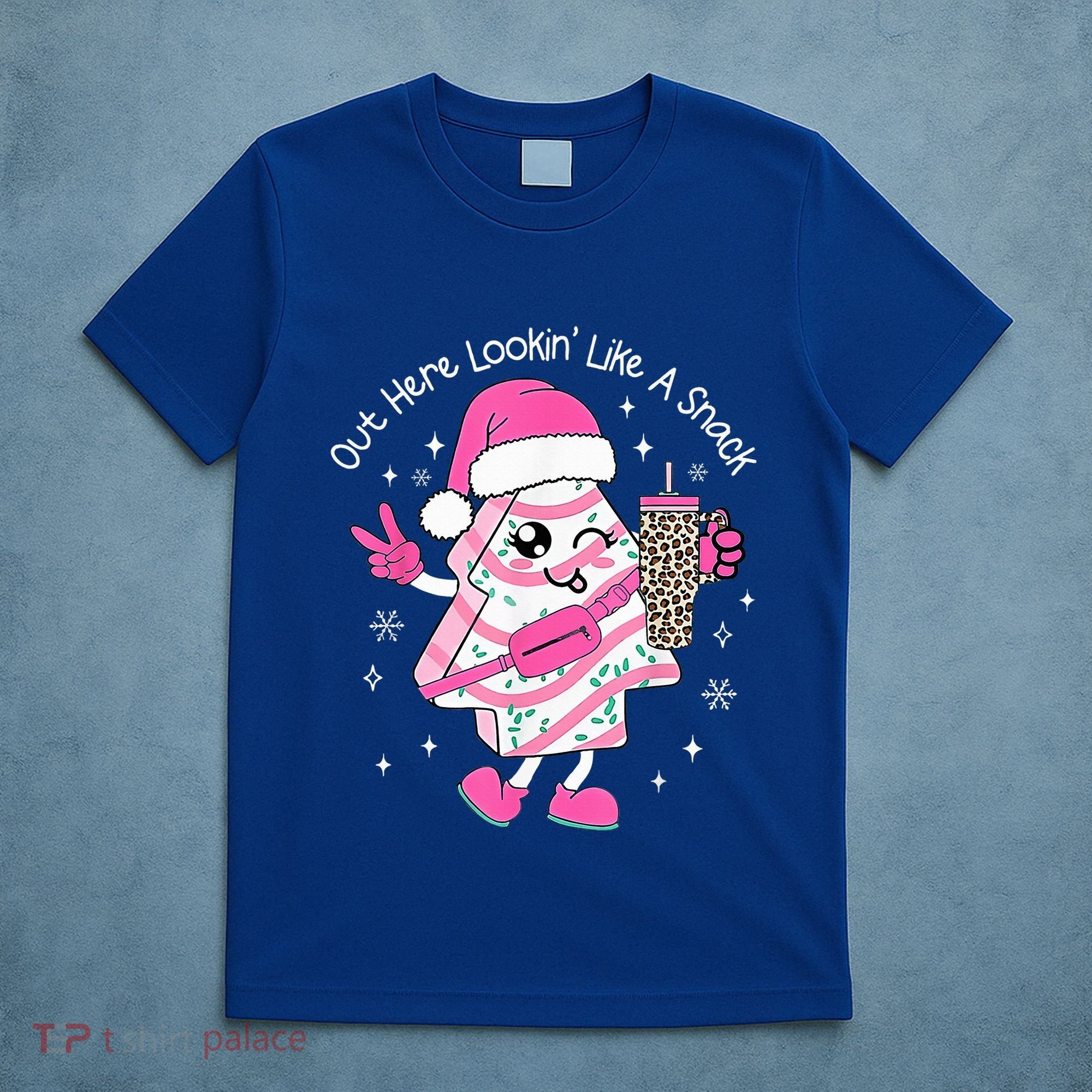 Out Here Looking Like A Snack Cute Boo Jee Xmas Trees Cakes  T-Shirt