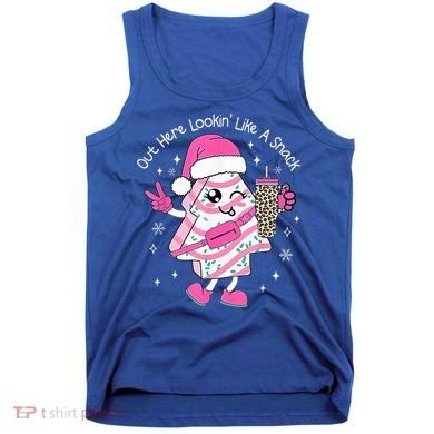 Out Here Looking Like A Snack Cute Boo Jee Xmas Trees Cakes  Tank Top