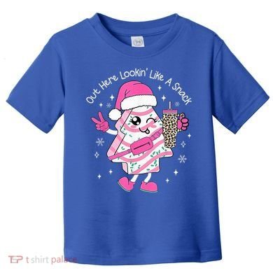 Out Here Looking Like A Snack Cute Boo Jee Xmas Trees Cakes  Toddler T-Shirt
