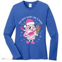 Out Here Looking Like A Snack Cute Boo Jee Xmas Trees Cakes  Women's Long Sleeve Shirt thumb 0