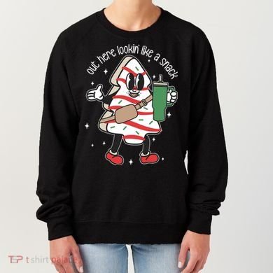 Out Here Looking Like A Snack Cute Boo Jee Xmas Trees Cakes Women's Sweatshirt