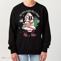 Out Here Looking Like A Snack Cute Boo Jee Xmas Trees Cakes Women's Sweatshirt thumb 0