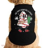 Out Here Looking Like A Snack Cute Boo Jee Xmas Trees Cakes Doggie Tank thumb 0