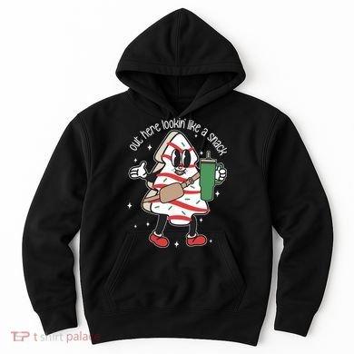 Out Here Looking Like A Snack Cute Boo Jee Xmas Trees Cakes Hoodie