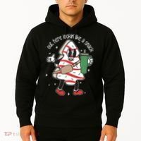Out Here Looking Like A Snack Cute Boo Jee Xmas Trees Cakes Hoodie thumb 2
