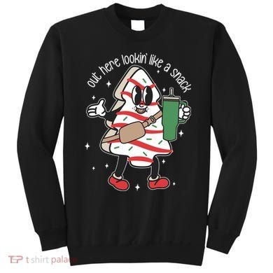Out Here Looking Like A Snack Cute Boo Jee Xmas Trees Cakes Sweatshirt