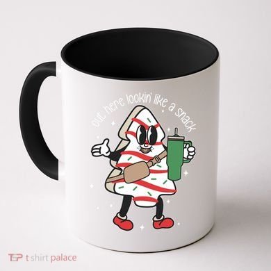 Out Here Looking Like A Snack Cute Boo Jee Xmas Trees Cakes Coffee Mug