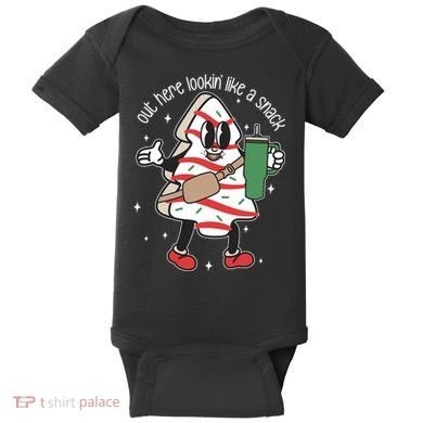Out Here Looking Like A Snack Cute Boo Jee Xmas Trees Cakes Baby Bodysuit