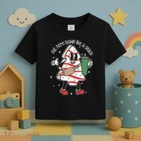 Out Here Looking Like A Snack Cute Boo Jee Xmas Trees Cakes Toddler T-Shirt thumb 3