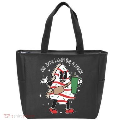 Out Here Looking Like A Snack Cute Boo Jee Xmas Trees Cakes Tote Bag