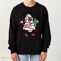 Out Here Looking Like A Snack Cute Boo Jee Xmas Trees Cakes Gift Women's Sweatshirt thumb 0
