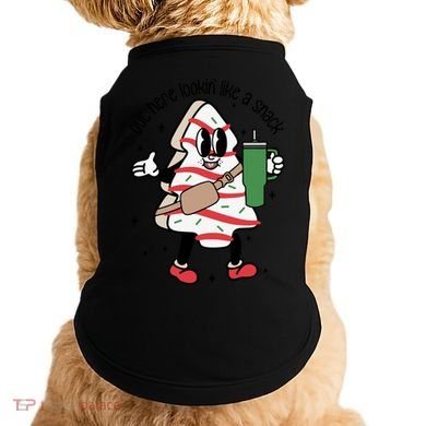Out Here Looking Like A Snack Cute Boo Jee Xmas Trees Cakes Gift Doggie Tank