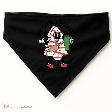 Out Here Looking Like A Snack Cute Boo Jee Xmas Trees Cakes Gift USA-Made Doggie Bandana