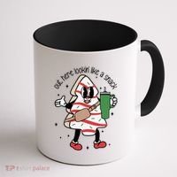 Out Here Looking Like A Snack Cute Boo Jee Xmas Trees Cakes Gift Coffee Mug thumb 1