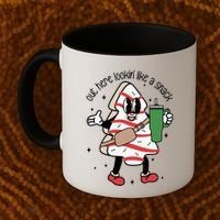 Out Here Looking Like A Snack Cute Boo Jee Xmas Trees Cakes Gift Coffee Mug thumb 2