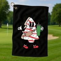 Out Here Looking Like A Snack Cute Boo Jee Xmas Trees Cakes Gift Golf Towel thumb 1