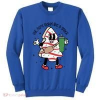 Out Here Looking Like A Snack Cute Boo Jee Xmas Trees Cakes Gift Sweatshirt thumb 0