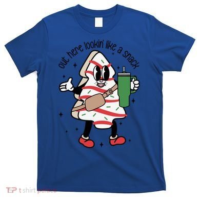 Out Here Looking Like A Snack Cute Boo Jee Xmas Trees Cakes Gift T-Shirt