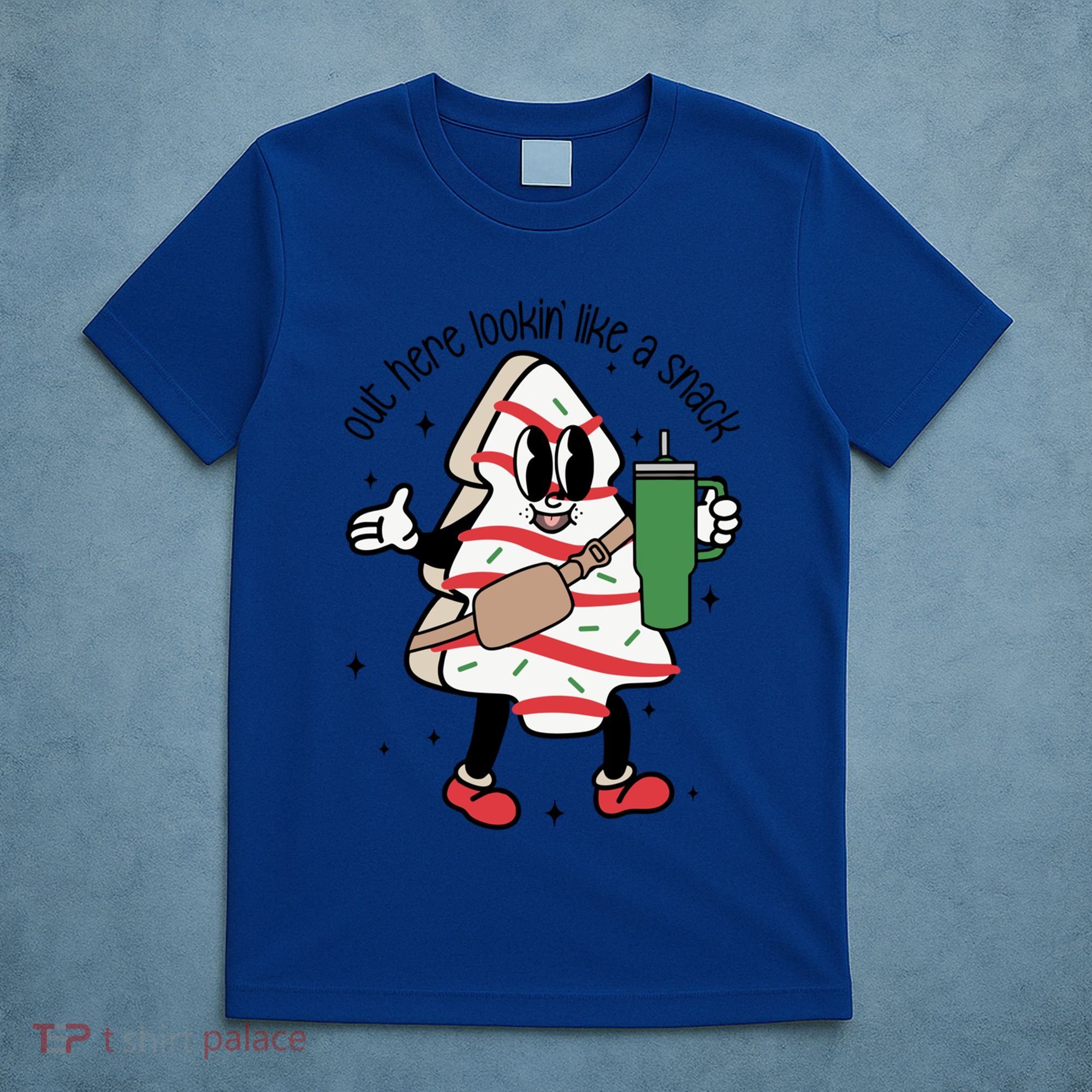 Out Here Looking Like A Snack Cute Boo Jee Xmas Trees Cakes Gift T-Shirt