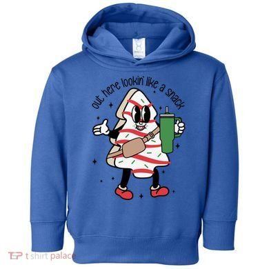 Out Here Looking Like A Snack Cute Boo Jee Xmas Trees Cakes Gift Toddler Hoodie