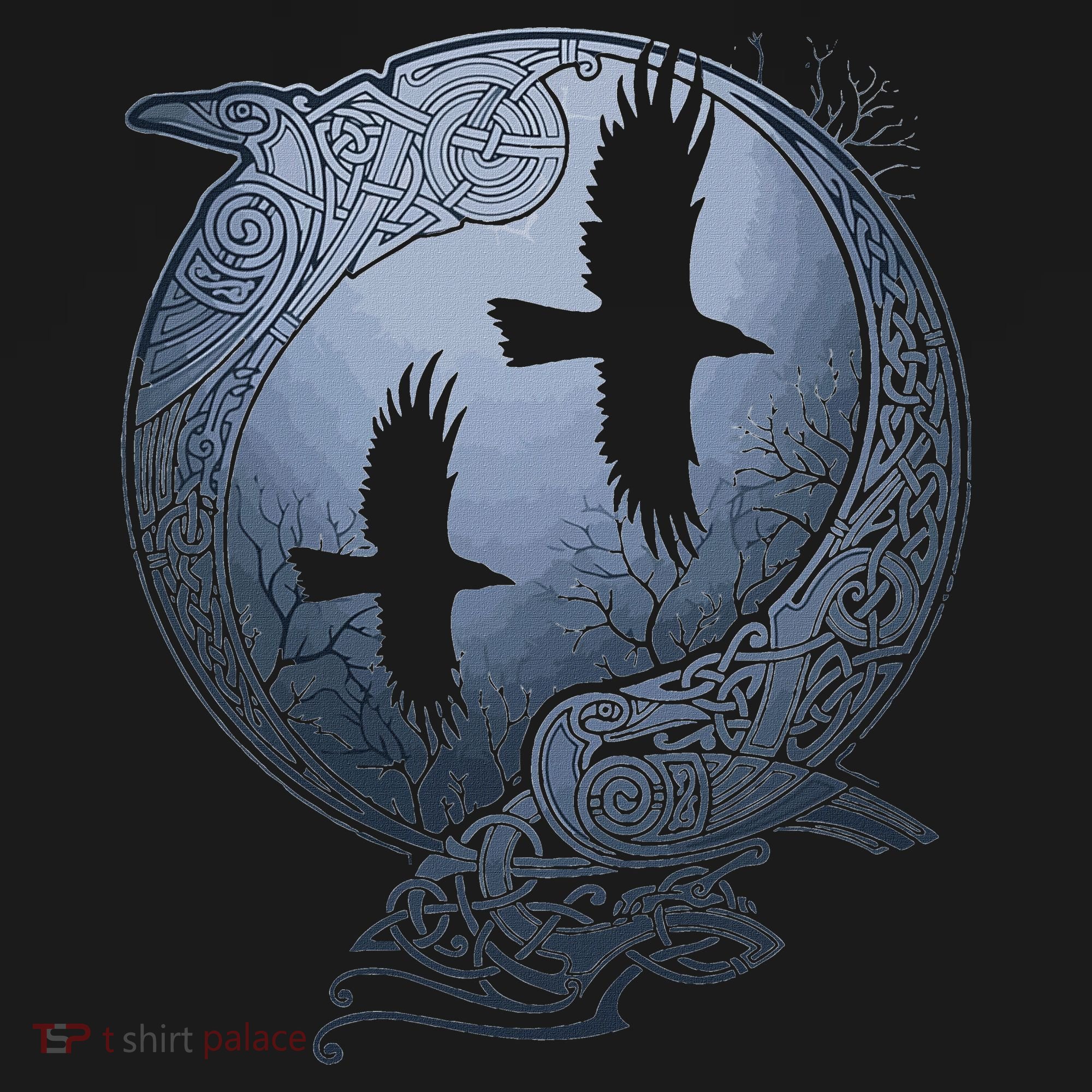 Odins Huginn & Muninn Norse Mythology Cooling Performance Crew T-Shirt