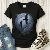 Odins Huginn & Muninn Norse Mythology Women's T-Shirt thumb 3