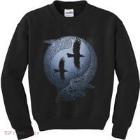 Odins Huginn & Muninn Norse Mythology Kids Sweatshirt thumb 0