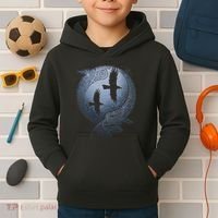 Odins Huginn & Muninn Norse Mythology Kids Hoodie thumb 2