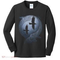 Odins Huginn & Muninn Norse Mythology Kids Long Sleeve Shirt thumb 0