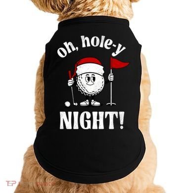 Oh Holey Night Golf Funny Christmas Doggie Tank