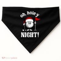Oh Holey Night Golf Funny Christmas USA-Made Doggie Bandana thumb 0