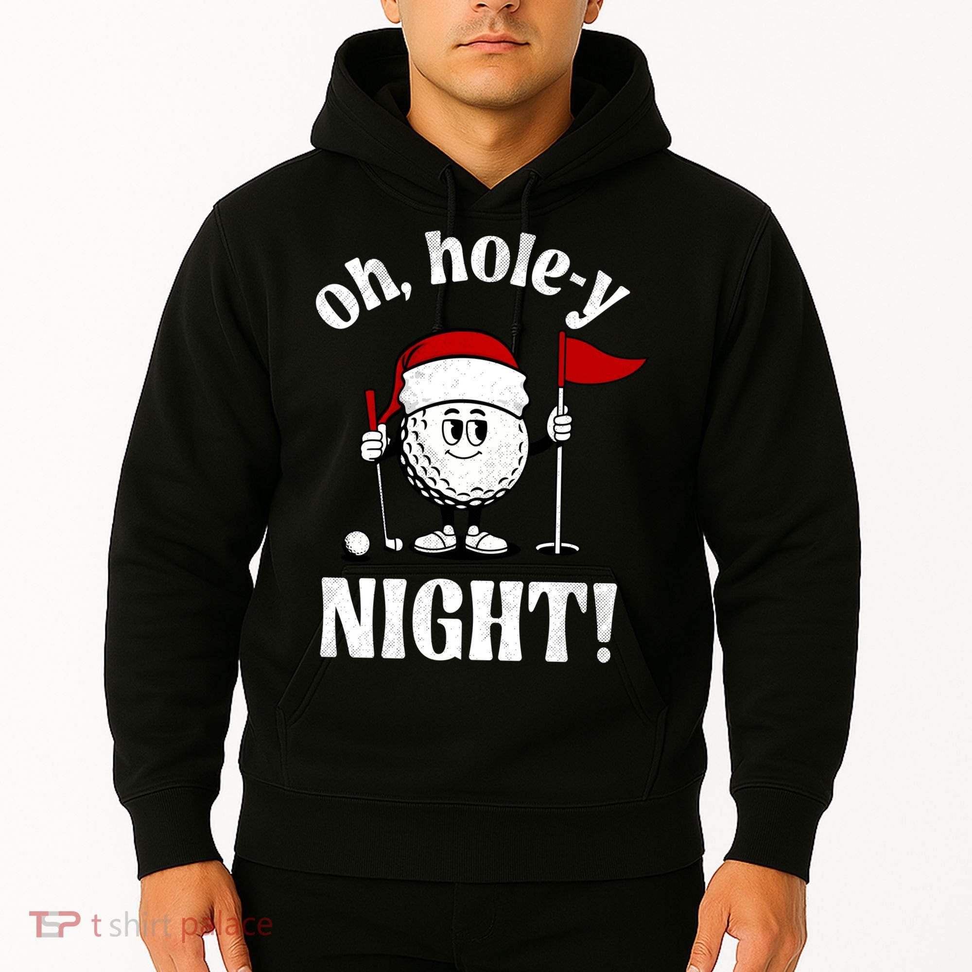 Oh Holey Night Golf Funny Christmas Hoodie