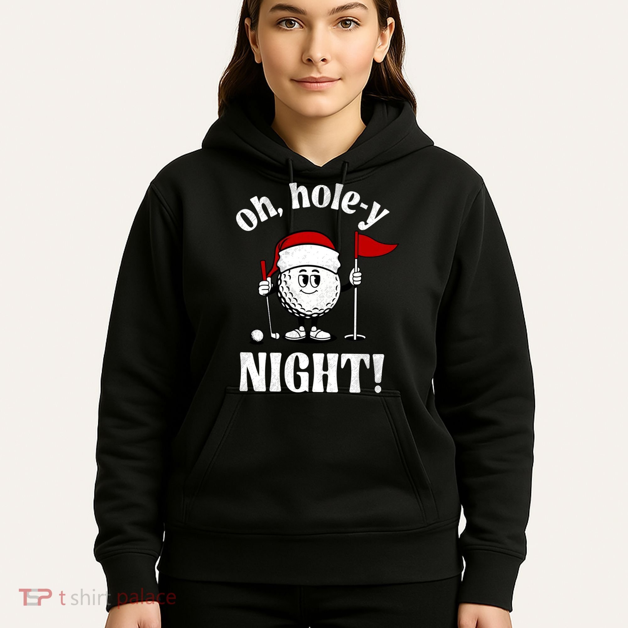 Oh Holey Night Golf Funny Christmas Hoodie