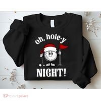 Oh Holey Night Golf Funny Christmas Sweatshirt thumb 2