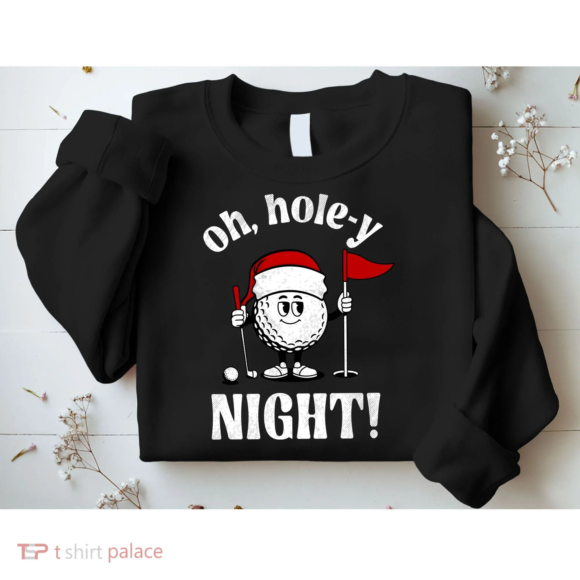 Oh Holey Night Golf Funny Christmas Sweatshirt