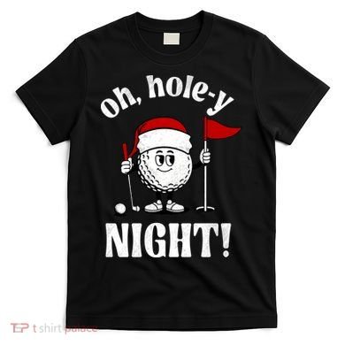 Oh Holey Night Golf Funny Christmas T-Shirt