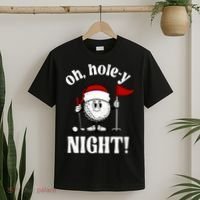 Oh Holey Night Golf Funny Christmas T-Shirt thumb 2