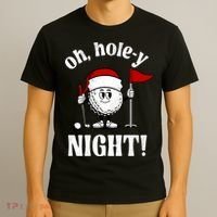 Oh Holey Night Golf Funny Christmas T-Shirt thumb 3