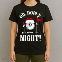 Oh Holey Night Golf Funny Christmas T-Shirt thumb 4