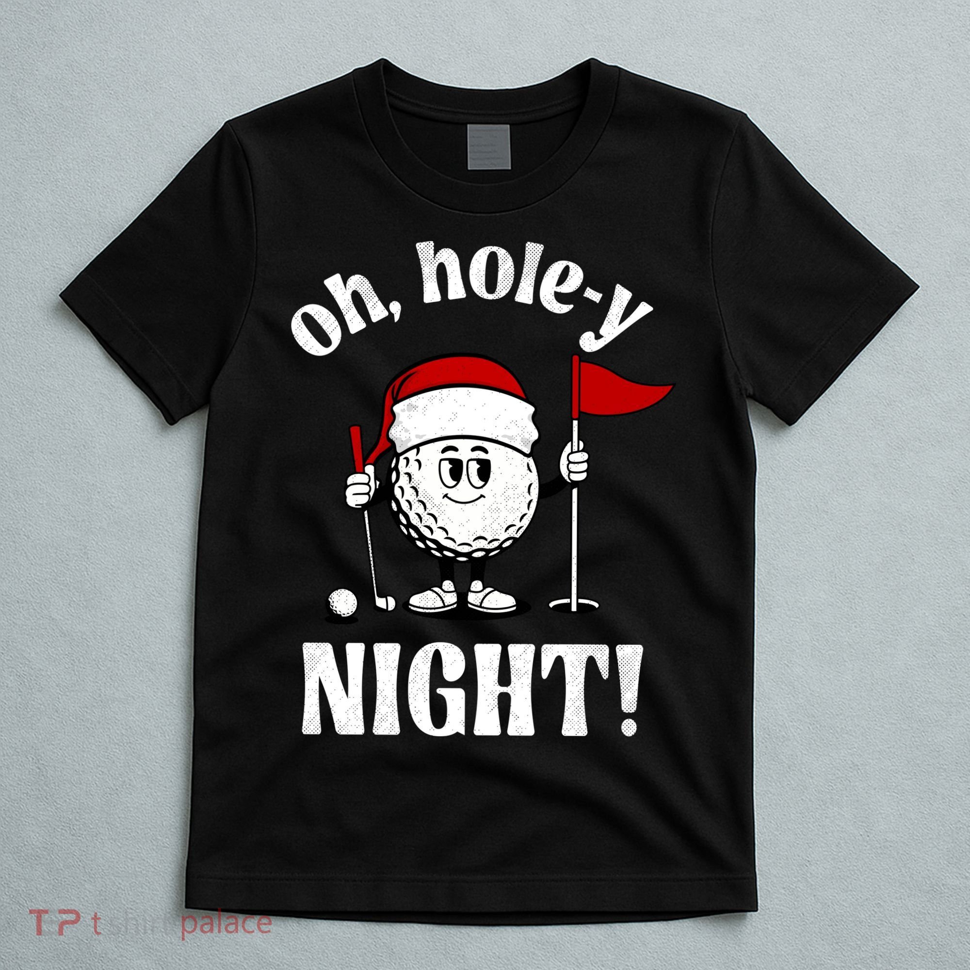 Oh Holey Night Golf Funny Christmas T-Shirt