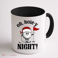 Oh Holey Night Golf Funny Christmas Coffee Mug thumb 1