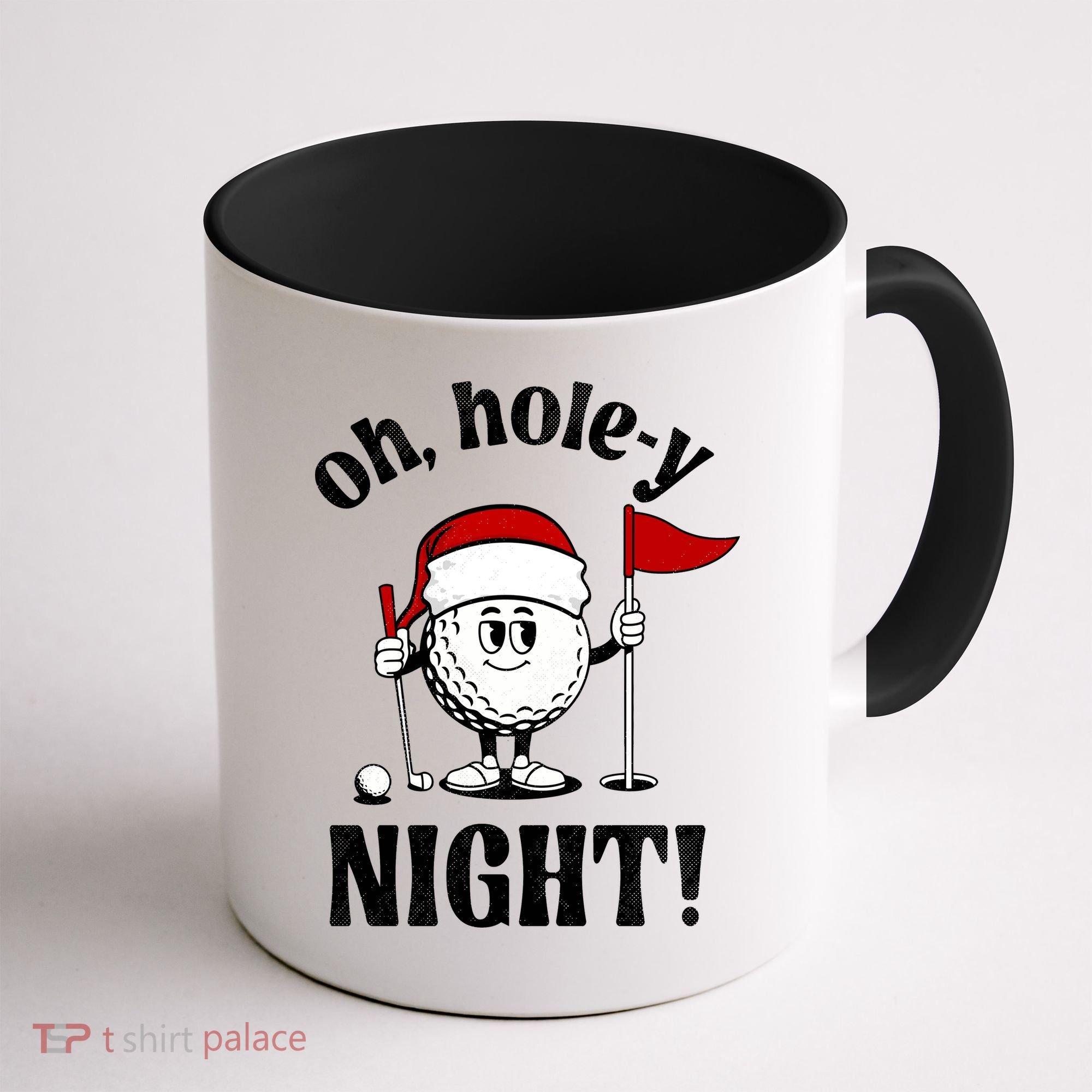 Oh Holey Night Golf Funny Christmas Coffee Mug