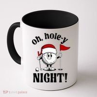 Oh Holey Night Golf Funny Christmas Coffee Mug thumb 0
